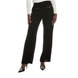 Walter Baker Black Ivy Lace Wide Leg Pants with Gold Button XS New with Tags